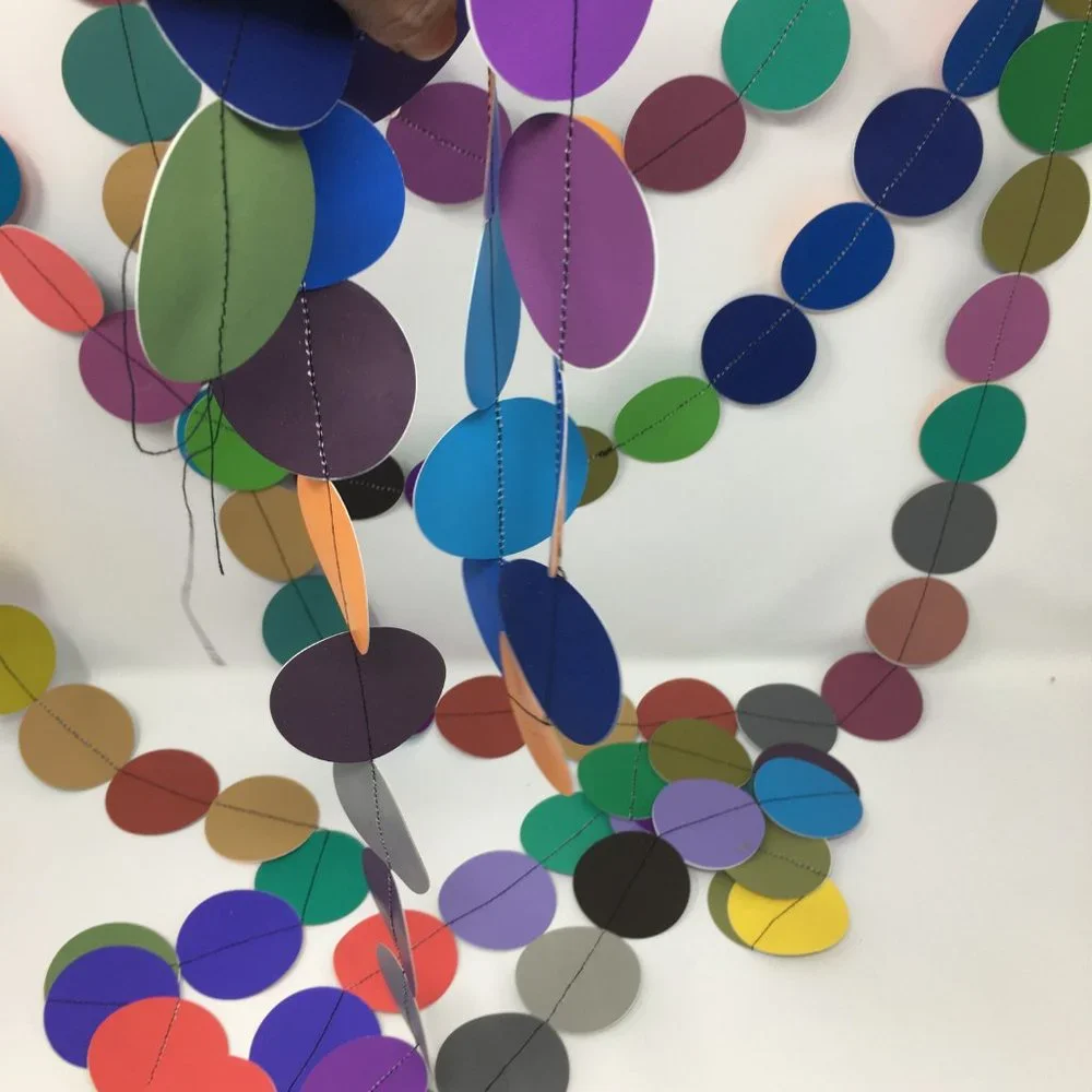 Multi-Colored Color-Aid Paper Large Round Circle Party Extra Long Garland